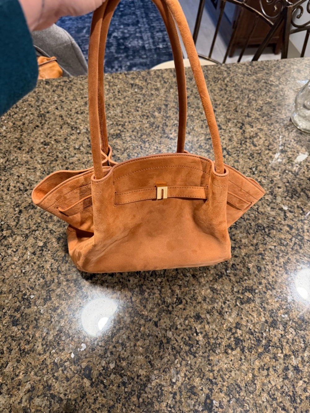 JW PEI Brown Structured Tote with Gold Accent - Picture 8 of 11